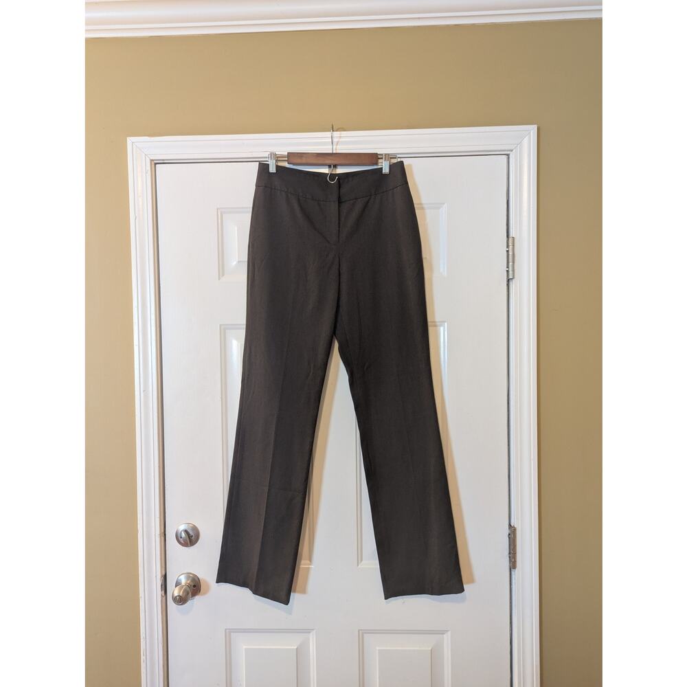 Antonio Melani Tailored Dress Pant Size 6 Brown Straight Leg Trousers Office